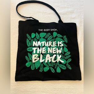 Body shop black canvas tote